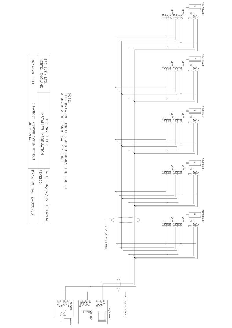 Bpt Wiring Diagrams - System 200